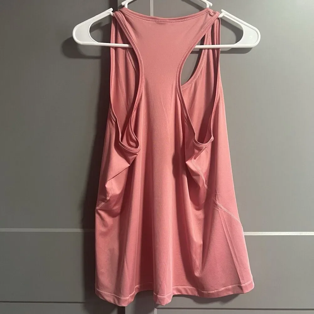 Kari Traa Women Scoop Neck Racerback Tank Top Pink Large Stretch Active Gym - Picture 3 of 6